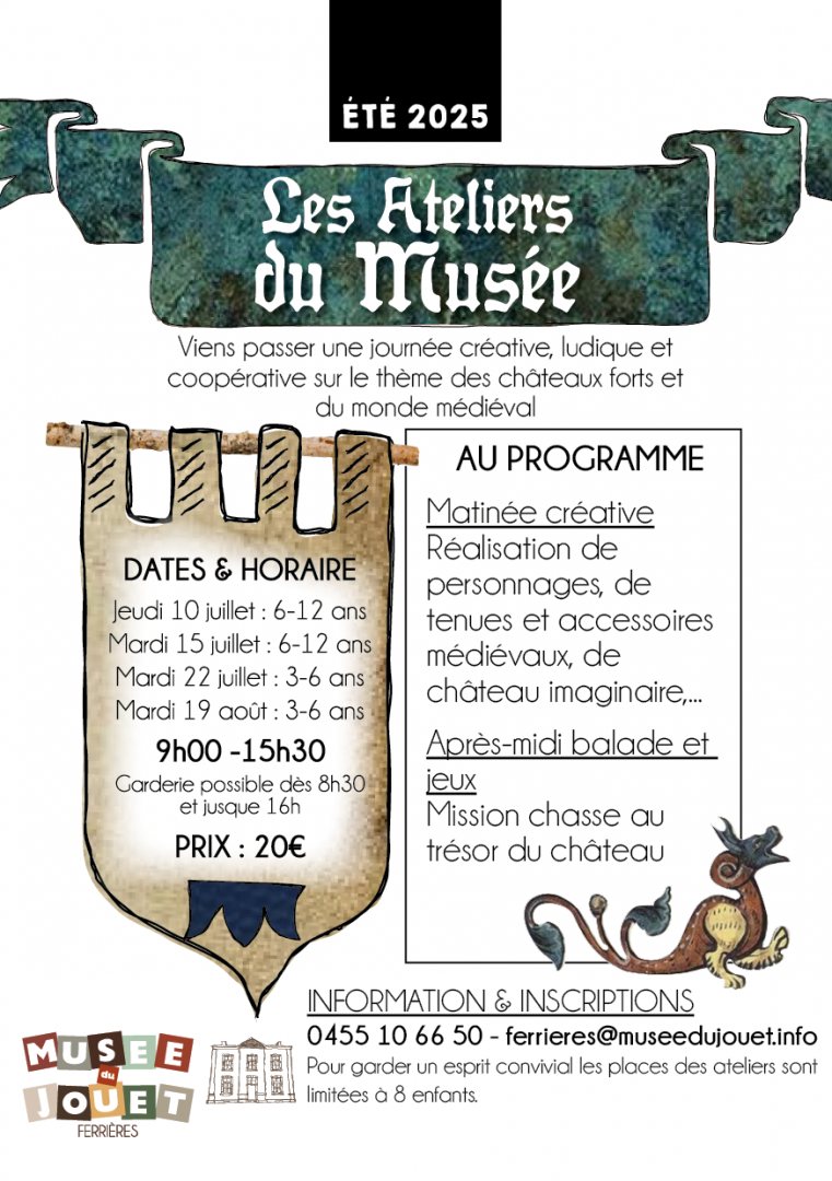 Les ateliers au Musée - Musée du jouet et de l'enfant - Ferrières